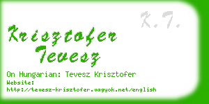 krisztofer tevesz business card